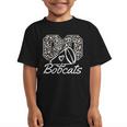 Go Cheer Bobcats High School Spirit Fan Team Back To School Graphic Kid T-Shirt