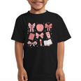 Happy Back To School 1st Day Toddler Girl Boho Coquette Bows Graphic Kid T-Shirt Happy Back To School 1st Day Toddler Girl Boho Coquette Bows Graphic Kid T-Shirt