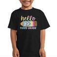 Hello Third Grade Back To School Pencil Tie Dye 3rd Grade Graphic Kid T-Shirt Hello Third Grade Back To School Pencil Tie Dye 3rd Grade Graphic Kid T-Shirt
