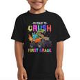 I'm Ready To Crush First Grade Dinosaur Truck Back To School Graphic Kid T-Shirt I'm Ready To Crush First Grade Dinosaur Truck Back To School Graphic Kid T-Shirt
