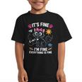 It's Fine I'm Fine Everything Is Fine Cat Back To School Graphic Kid T-Shirt It's Fine I'm Fine Everything Is Fine Cat Back To School Graphic Kid T-Shirt