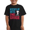 Kickflip Into 2nd Grade Skateboard Lover Back To School Graphic Kid T-Shirt