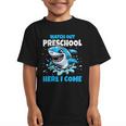 Kids Back To School Watch Out Preschool Here I Come Shark Boys Graphic Kid T-Shirt
