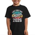 My Last First Day Senior 2026 Vintage Back To School Graphic Kid T-Shirt My Last First Day Senior 2026 Vintage Back To School Graphic Kid T-Shirt