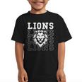 Lions School Spirit Fan Team Back To School Graphic Kid T-Shirt