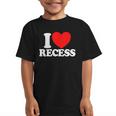I Love Recess Red Heart Back To School Kids Recess Graphic Kid T-Shirt