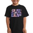 In My Principal Era Groovy School Principal Back To School Graphic Kid T-Shirt