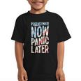 Procrastinate Now Panic Later Back To School Graphic Kid T-Shirt Procrastinate Now Panic Later Back To School Graphic Kid T-Shirt