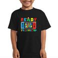 Retro Back To School Kindergarten Ready To Level Up Gamer Graphic Kid T-Shirt Retro Back To School Kindergarten Ready To Level Up Gamer Graphic Kid T-Shirt