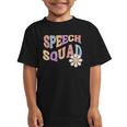 Retro Speech Squad Back To School Speech Therapist SLP Graphic Kid T-Shirt