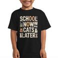 School Now Cats Later Back To School Graphic Kid T-Shirt