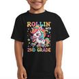 Second Grade Back To School First Day Girls Rollin Unicorn Graphic Kid T-Shirt Second Grade Back To School First Day Girls Rollin Unicorn Graphic Kid T-Shirt