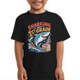 Sharking Into 1st Grade Back To School Shark Graphic Kid T-Shirt