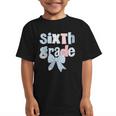 Sixth Grade Coquette Bow Pencil First Day Back To School Graphic Kid T-Shirt Sixth Grade Coquette Bow Pencil First Day Back To School Graphic Kid T-Shirt
