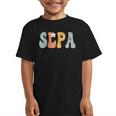 SLPA Groovy Women Appreciation Day Hello Back To School Graphic Kid T-Shirt SLPA Groovy Women Appreciation Day Hello Back To School Graphic Kid T-Shirt
