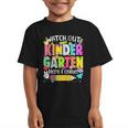 Watch Out Kindergarten Here I Come Kinder Back To School Graphic Kid T-Shirt