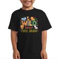 Wild About First Grade Safari Jungle Animals Back To School Graphic Kid T-Shirt Wild About First Grade Safari Jungle Animals Back To School Graphic Kid T-Shirt