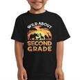 Wild About Second Grade Zoo Animals Back To School Safari Graphic Kid T-Shirt