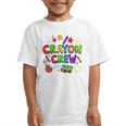 Crayon Crew Cute Back To School Graphic Kid T-Shirt