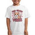 Cute Cat 2nd Grade Vibes Back To School Second Grade Girls Graphic Kid T-Shirt