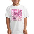 First Day Of School Girls Coquette Bow Back To School Performance Graphic Kid T-Shirt First Day Of School Girls Coquette Bow Back To School Performance Graphic Kid T-Shirt
