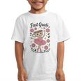 Girls Back To School Cappuccina Italian Brainrot First Grade Graphic Kid T-Shirt Girls Back To School Cappuccina Italian Brainrot First Grade Graphic Kid T-Shirt