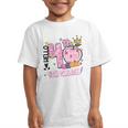 Hello Fourth 4th Grade Leopard Tie Dye Girl Back To School Graphic Kid T-Shirt