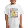 Hello Kindergarten Hippie Smile Face Back To School Graphic Kid T-Shirt Hello Kindergarten Hippie Smile Face Back To School Graphic Kid T-Shirt