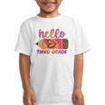 Hello Third Grade Back To School Pencil Tie Dye 3rd Grade Performance Graphic Kid T-Shirt