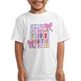 Little Miss Kindergarten Kids Girls Coquette Back To School Graphic Kid T-Shirt Little Miss Kindergarten Kids Girls Coquette Back To School Graphic Kid T-Shirt