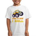 Monster Truck School Bus This Is How I Roll Back To School Graphic Kid T-Shirt