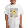 Second Grade Crew Smile Face Back To School 2nd Grade Team Graphic Kid T-Shirt