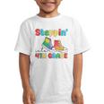 Steppin Into Fourth Grade Back To School First Day 4th Grade Graphic Kid T-Shirt