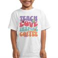Teach Love Inspire Coffee Cute Teaching Quote Back To School Graphic Kid T-Shirt