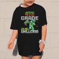 4th Grade Level Unlocked Back To School Pixel Game Graphic Kid T-Shirt