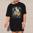 Back To School Goat School Bus 100 Days Of School Graphic Kid T-Shirt