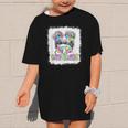Back To School Hello 5th Grade Cute Messy Bun Tie Dye Girls Graphic Kid T-Shirt