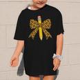 Bow Pencil Leopard First Day Of School Back To School Graphic Kid T-Shirt