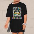 Bruh I'm In 5th Grade Back To School Messy Bun Tie Dye Headb Graphic Kid T-Shirt Bruh I'm In 5th Grade Back To School Messy Bun Tie Dye Headb Graphic Kid T-Shirt