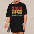 Bruh It's My First Day Of Middle School Back To School Graphic Kid T-Shirt Bruh It's My First Day Of Middle School Back To School Graphic Kid T-Shirt