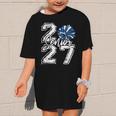 Class Of 2027 Cheer Blue Senior 2027 Back To School Graphic Kid T-Shirt