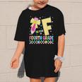 F Is For Fourth Grade Back To School Pencil Bow 4th Grade Graphic Kid T-Shirt