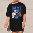 Game On First Grade Boy Baseball Back To School Graphic Kid T-Shirt Game On First Grade Boy Baseball Back To School Graphic Kid T-Shirt