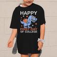 Happy First Day Of CollegeRex Dinosaur Back To School Graphic Kid T-Shirt Happy First Day Of CollegeRex Dinosaur Back To School Graphic Kid T-Shirt