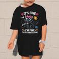 It's Fine I'm Fine Everything Is Fine Cat Back To School Graphic Kid T-Shirt It's Fine I'm Fine Everything Is Fine Cat Back To School Graphic Kid T-Shirt