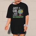 Just a Girl Who Loves Geography Back To School Kids Girls Graphic Kid T-Shirt