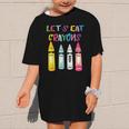 Kindergarten Back To School Crayons Let's Eat Crayon Graphic Kid T-Shirt Kindergarten Back To School Crayons Let's Eat Crayon Graphic Kid T-Shirt