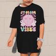 Pink 4th Grade Vibes Smile Face Back To School Fourth Grade Graphic Kid T-Shirt