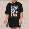 Procrastinate Now Panic Later Back To School Graphic Kid T-Shirt Procrastinate Now Panic Later Back To School Graphic Kid T-Shirt
