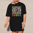 Straight Outta Seventh Grade Graduation Fun Back To School Graphic Kid T-Shirt